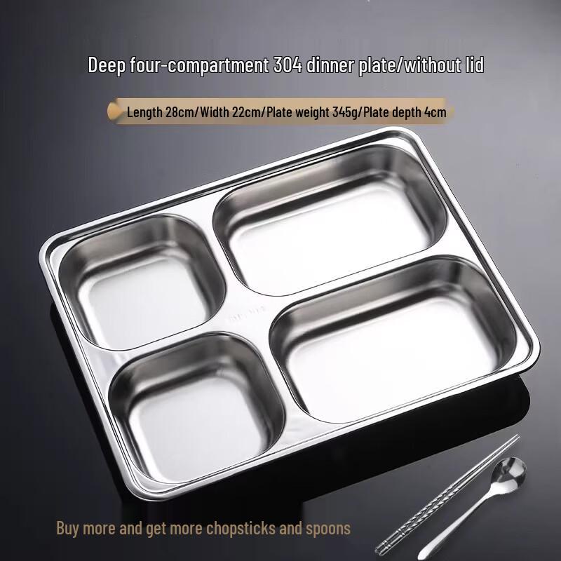 304 Stainless Steel Student Meal Plate