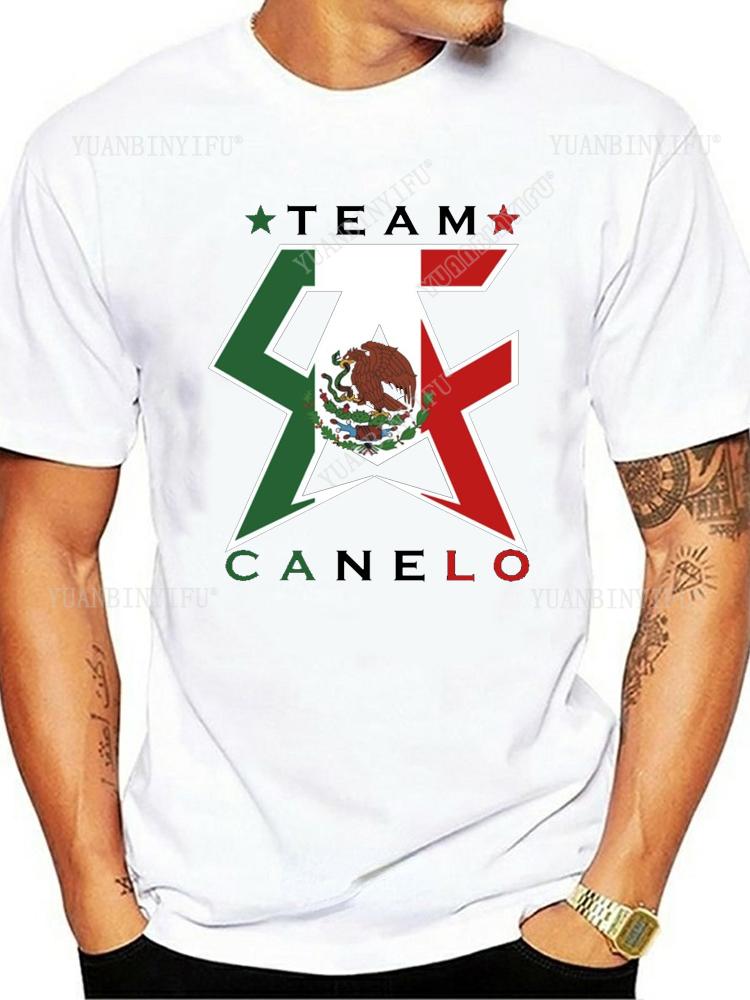 New Arrival  Classic Fashion Canelo Alvarez Boxinge Mexican Flag T-shirt  Casual  Short Sleeve O-neck Unisex Shirt Hot Product
