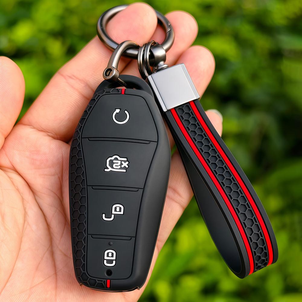 Silicone Car Remote Key Cover Holder Chain Key Case For Byd Atto 3 Han Ev Dolphin Song Pro Max Tang Dm Yuan Dolphin E2 Qin Plus
