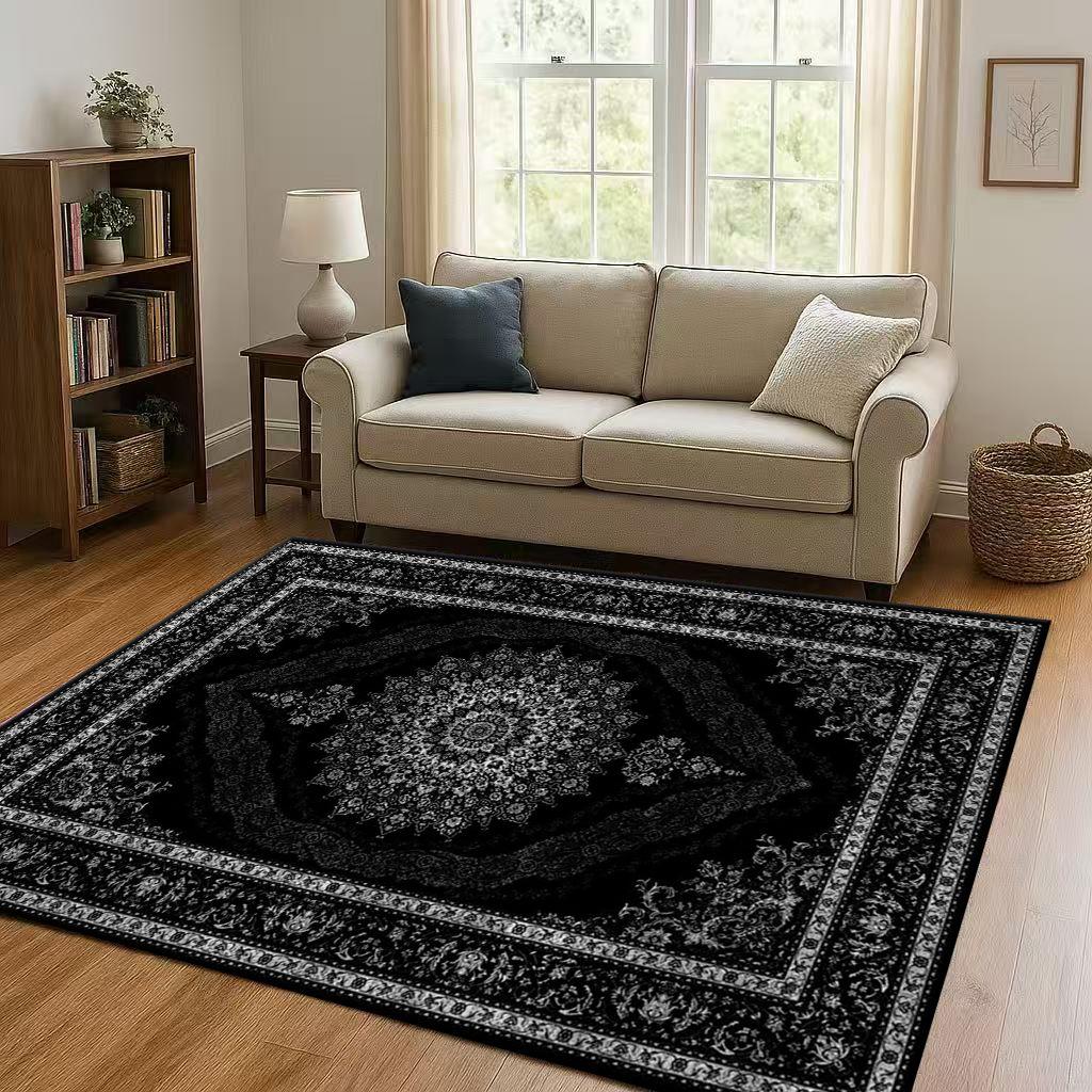 Luxurious Turkey Persian Bohemian Living Room Non-Slip Area Rug Soft Carpet for Bedroom and Sofa ,Easy Clean Home Decor Doormat