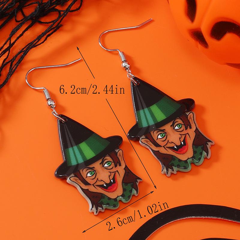 Double-Sided Christmas Earrings: Santa Claus Winking & Cartoon Party Lights.