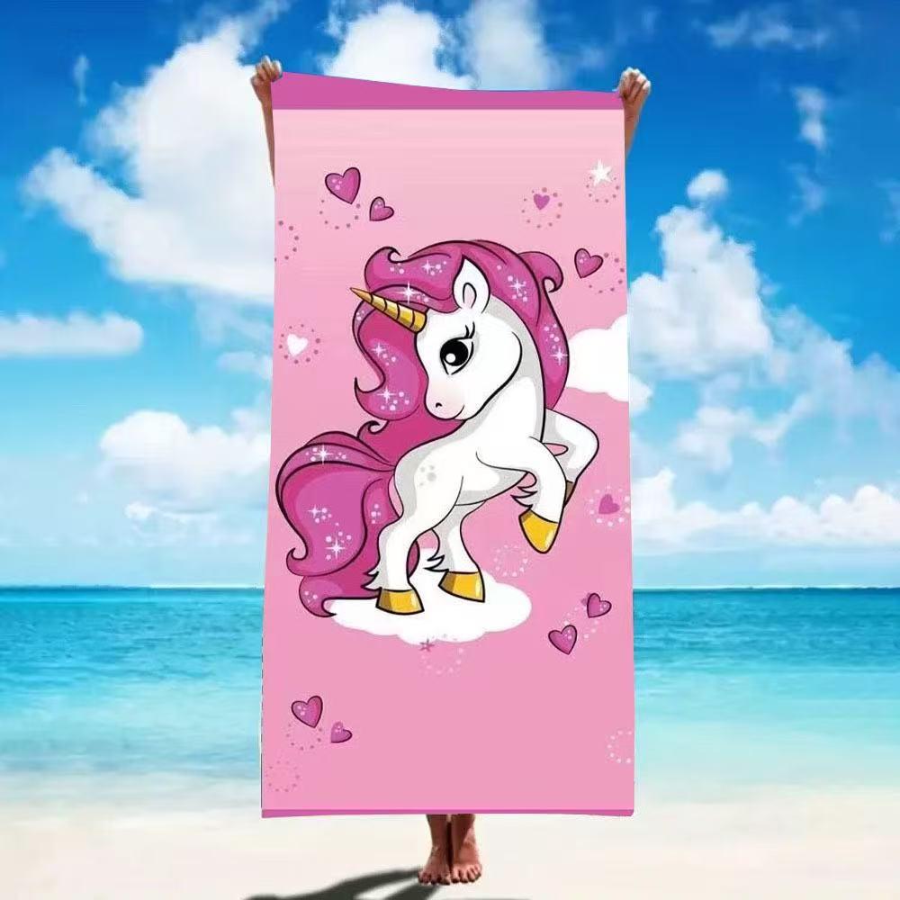 Ultra-Fine Quick-Drying Seaside Print Beach Towel