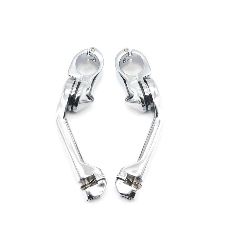 Motorcycle Accessories Highway Long Angled Foot Pegs 32mm 1-1/4" Mount For Harley Touring Road Glide Dyna Super Glide