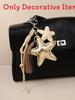 Style Star Pendant Keychain With Alloy Chain For Fashionable Bag Decor
