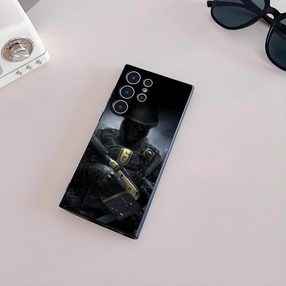 Game R-Rainbow 6 Siege Phone Case For Samsung Galaxy S25 S24 S22 S23 Ultra S21 S20 Plus 5G Frosted Non-Slip Full Cover Soft Case