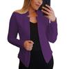 Blazer da Donna a Maglia Aperta Cardigan Monocolore Vestibilità Slim Maniche Lunghe Caldo Capospalla da Lavoro Taglie Forti Cappotto Primaverile Abbigliamento Femminile