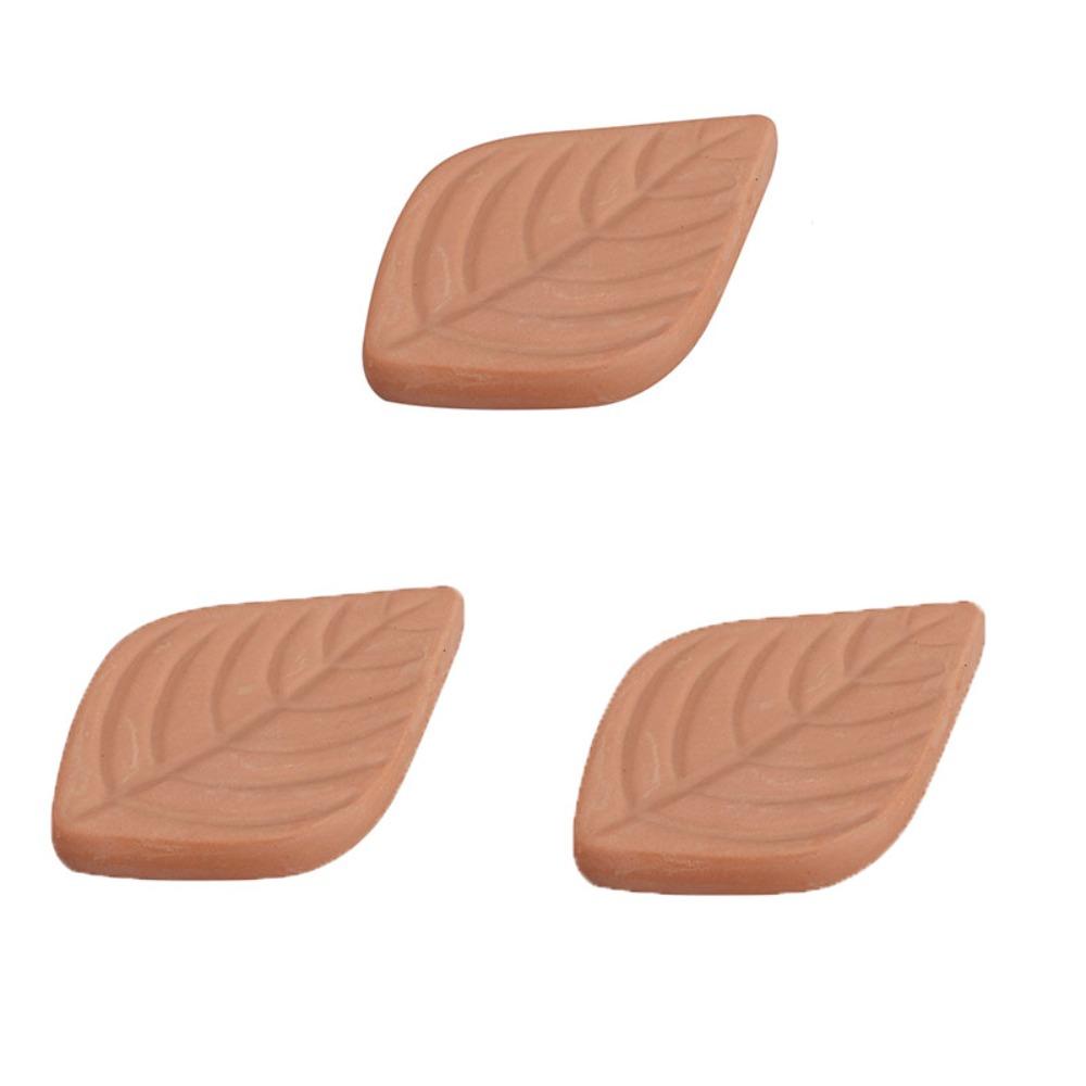 3Pcs Leaf Design Salt Saver Clay Tea Humidifier Household Brown Sugar Keeper  Coffee Bean