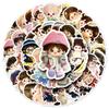 50PCS Cute Cotton Cartoon Stickers: Waterproof Decor for Water Bottles, Earphone Cases, and Planners