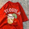 Tequila Cheaper Than Therapy Mens Tops Simplicity Loose Streetwear Creativity Crewneck T-Shirts O-Neck T-Shirt For Women