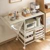 Multi Layer Kitchen Trolley Multifunctional Kitchen Sideboard Moving Cabinet Hand Save Space Trolley Scalable Storage Trolley