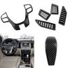 Car Steering Wheel Button Panel Gear Shift Knob AC Outlet Cover Trim Sticker for Ford Everest 2015-2019 Ranger 15-17 Accessories