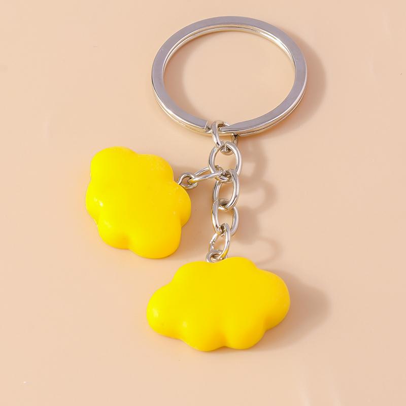 Cute Resin Canday Colors Cloud Keychain for Women Girls Rainbow Keyring Pendants Handbag Decor DIY Jewelry Accessories