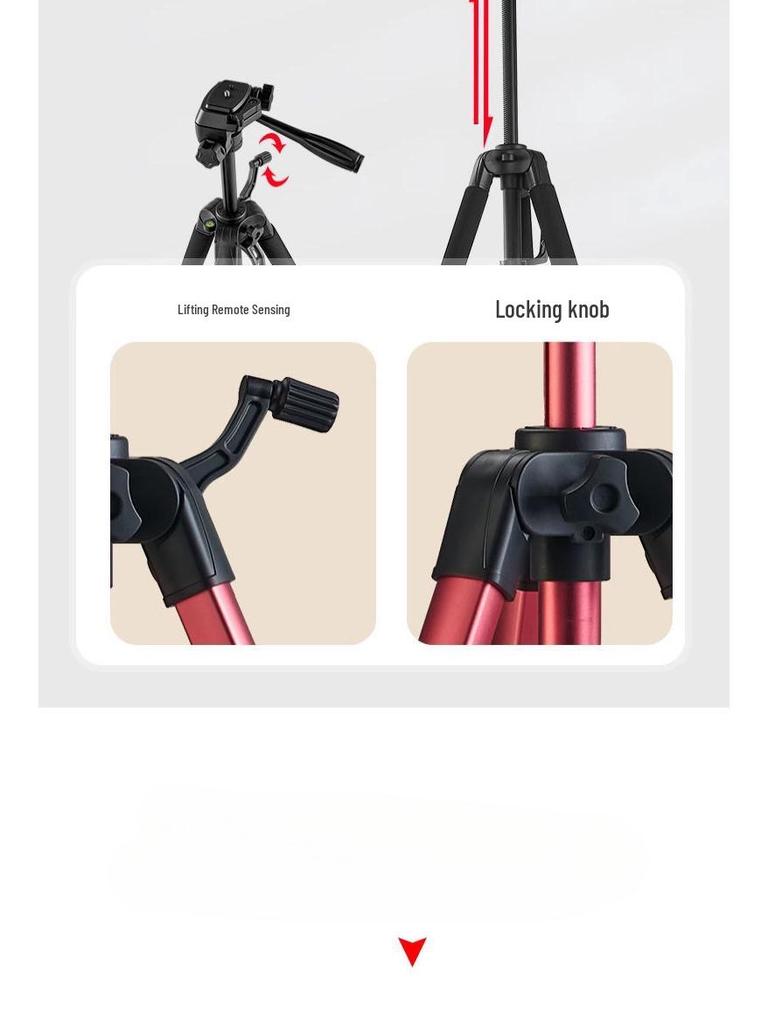 Tragbares Teleskop-Mini-Stativ: Multifunktionaler Desktop- & Bodenständer-Handyhalter für Live-Übertragungen.