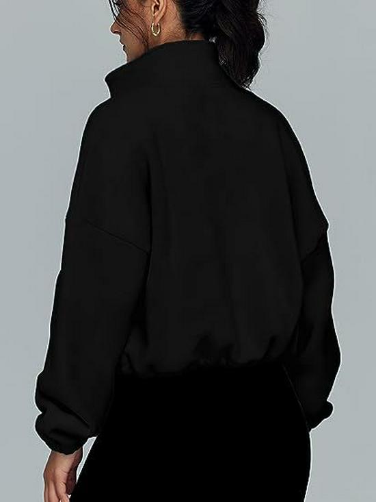 2025 European & American Women's Fleece-Lined Stand-Up Collar Sports Jacket