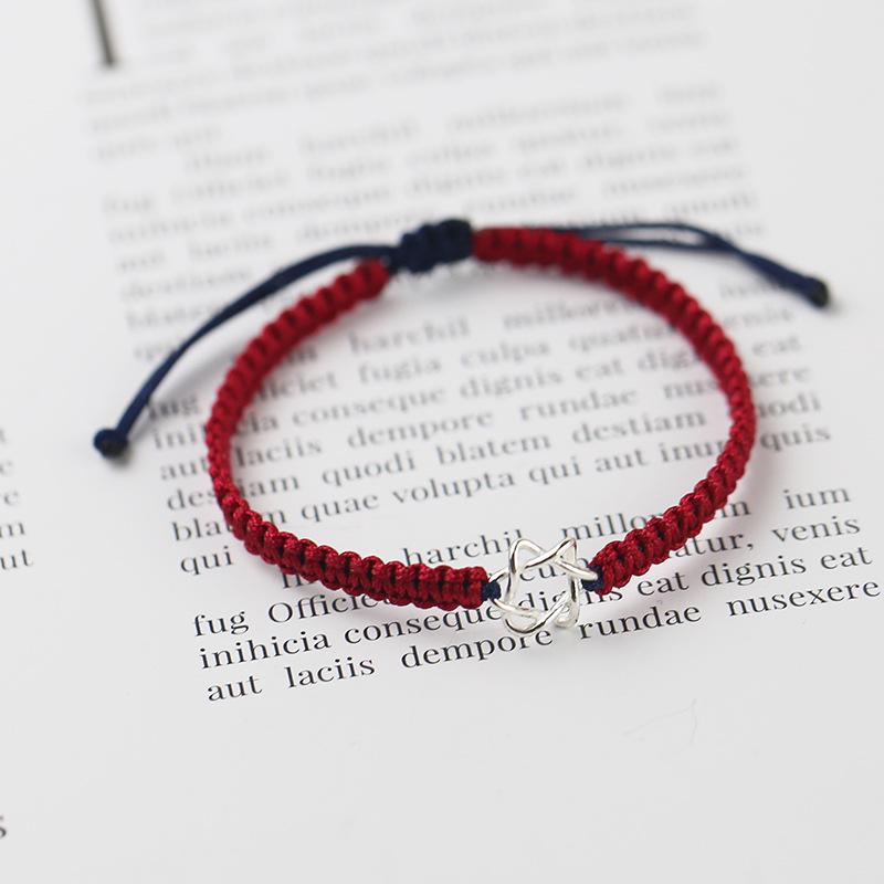 Original Handmade S925 Sterling Silver Six-Pointed Star Guardian Bracelet for Women