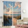 2pcs   2D FLAT PRINTING Curtains (Without Rod) Sunset Dunes Popular Curtains Durable Polyester Curtains All Seasons Perfect for