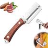 Multi-Functional Vegetable Peeler Wooden Handle Stainless Steel Kitchen Shredder with Bottle Opener Peeling Tool Kitchen Tool