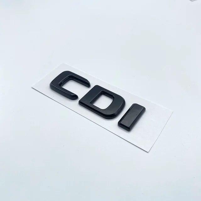 Buchstaben-Emblem für Mercedes Benz CDI CGI TDI 4Matic, Auto-Styling, Kofferraum-Typenschild, Logo-Aufkleber, flache Schriftarten, silberfarben, glänzend, Schwarz