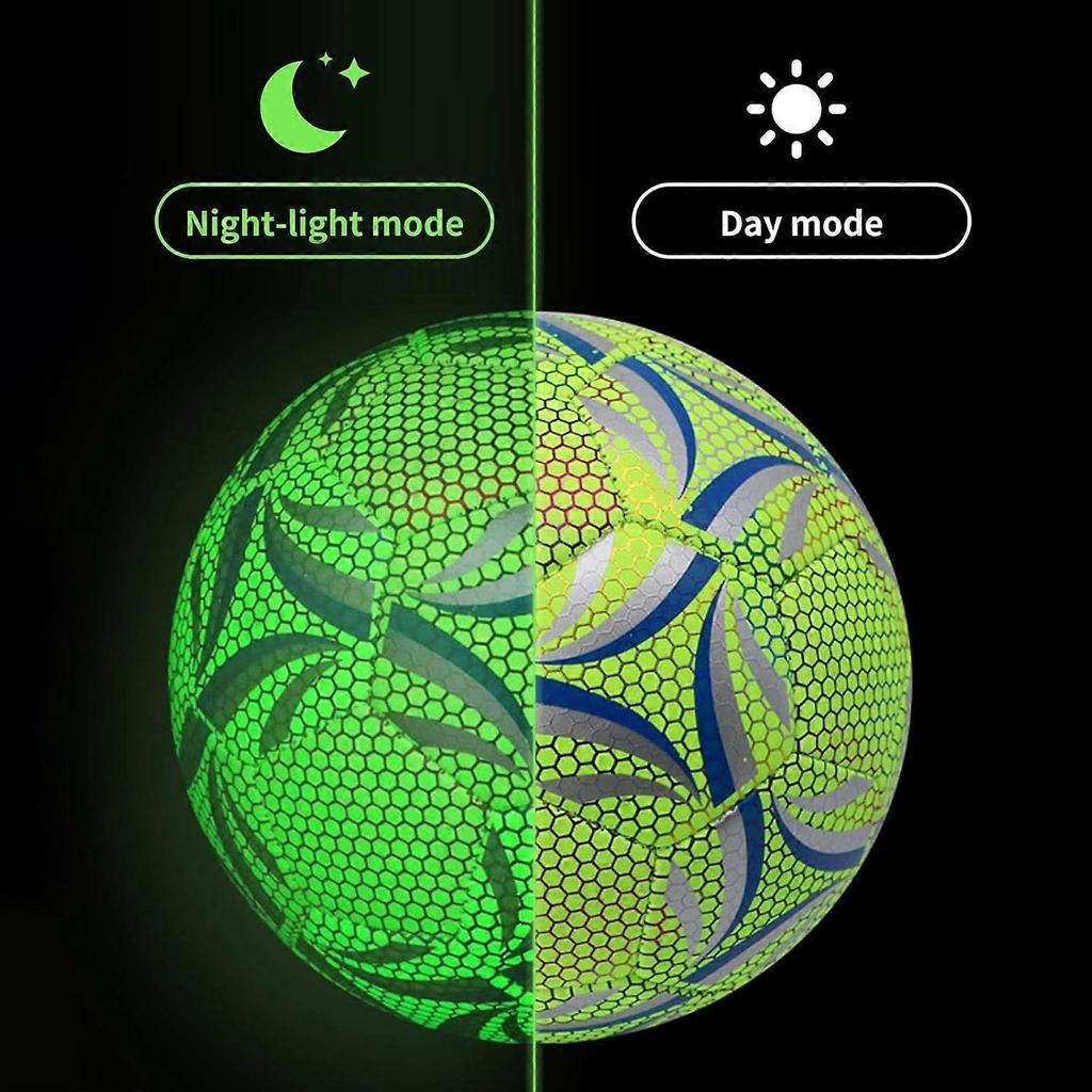 Glow-in-the-dark soccer balls, glow-in-the-dark soccer balls with 8-hour luminous effect, PU leather night sports balls