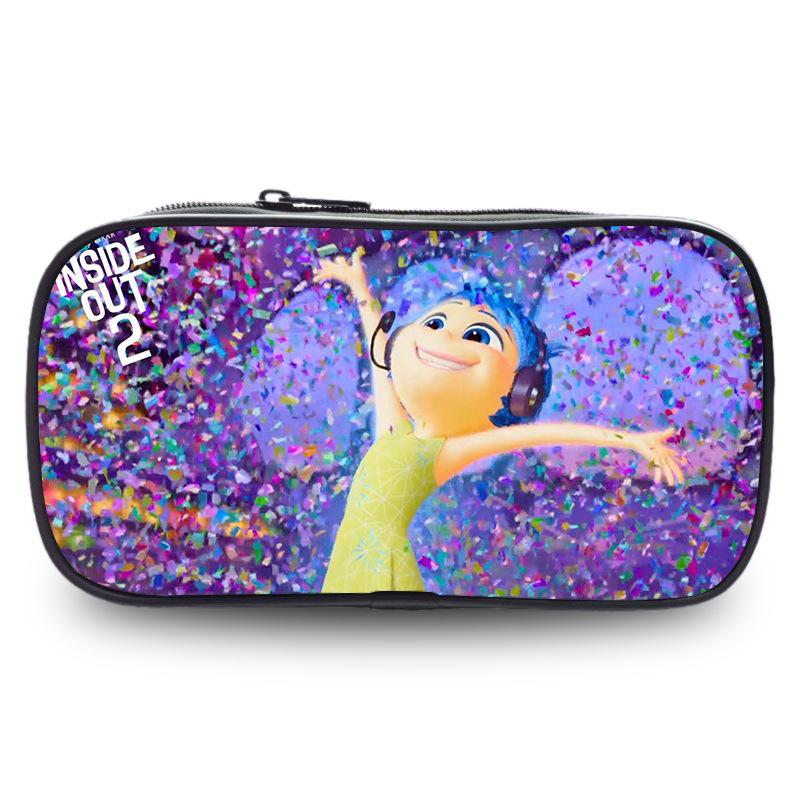 Cross Head Brain Team 2 Large Capacity Student Pencil Case - Inside Out Design