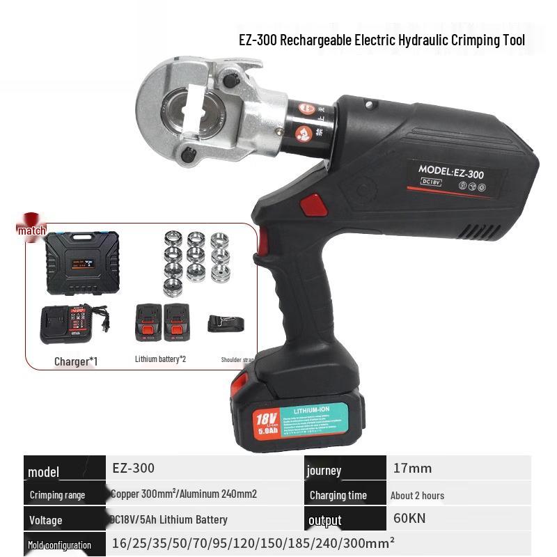 MENCCINO Portable Electric Hydraulic Crimping Pliers CN plug (adapter included)