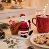 Resin Storage Figurine with Christmas Gift Bag Tray for Holiday Home Decor