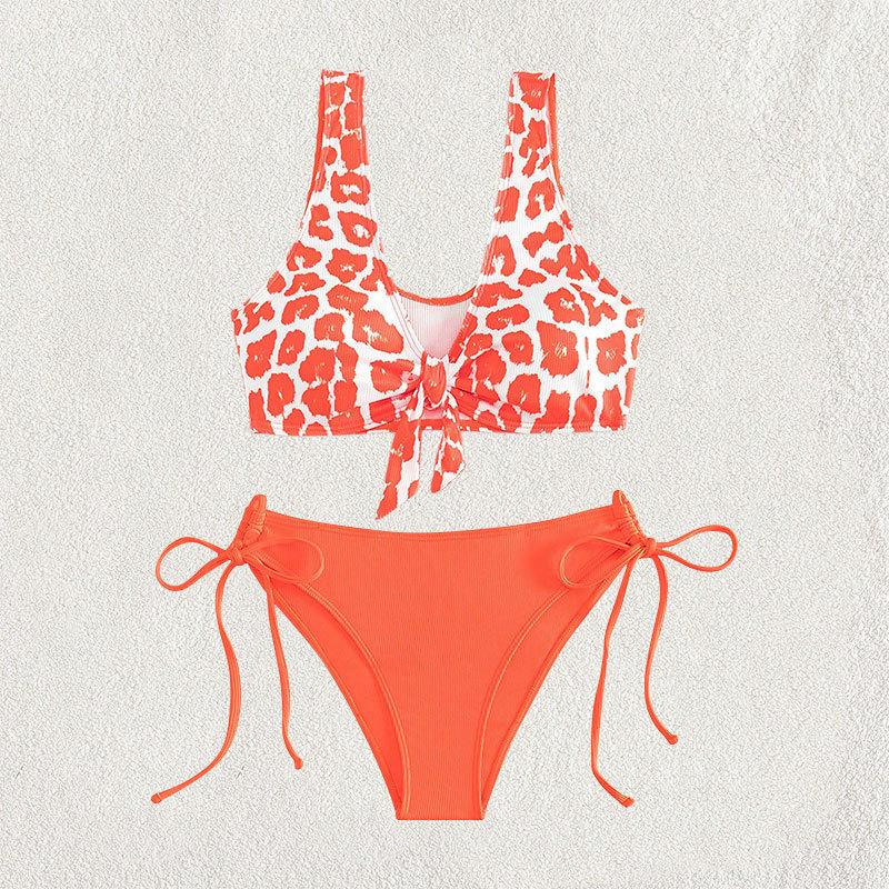 TS JYL-SW122 Lace-Up Bikini Set, Two-Piece Summer Swimwear For Women M