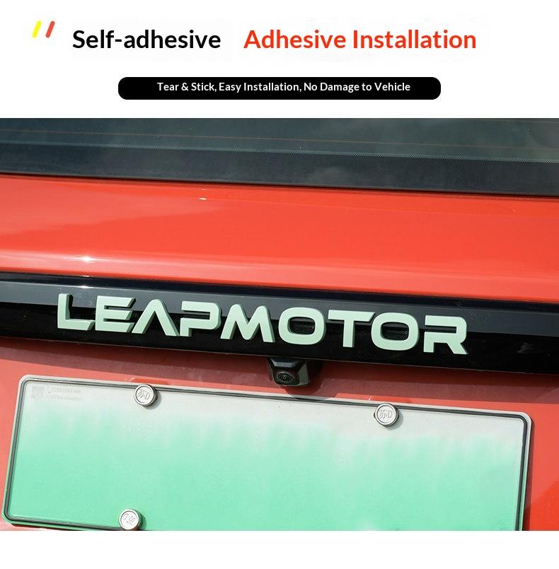 For Leapmotor T03 Auto Modification Rear Trunk Overlay Vinyl Wrap Decal Custom Car Emblem Letter Sticker