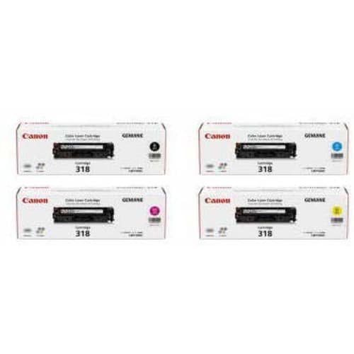 

Тонер-картридж Canon 318 4 кольори 1 комплект (C/M/Y/K) CRG-318CMYK SET Black Yellow Magenta Cyan A4