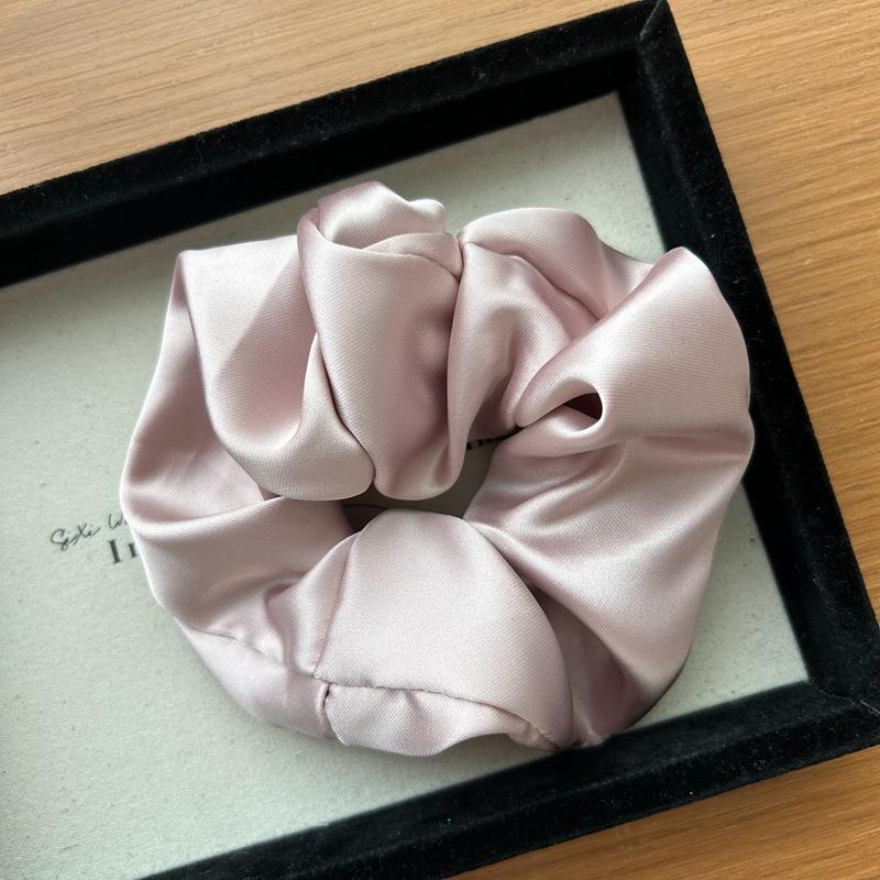 Korea Fashion Dot Satin Scrunchies For Women White big Hair Bands Elastic Silk Hair Tie Girls Black ponytail holder hair rope