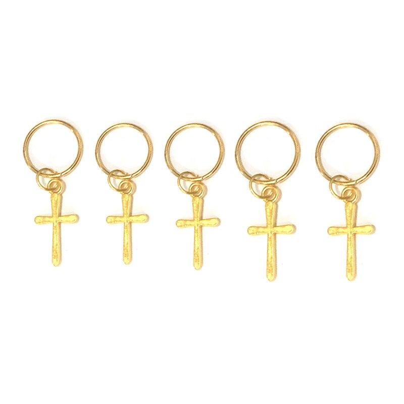 5Pcs/set Silver Metal Hair Rings Braid Dreadlocks Bead Hair Cuffs Dread Tube Charm Dreadlock Hair Accessories Extension