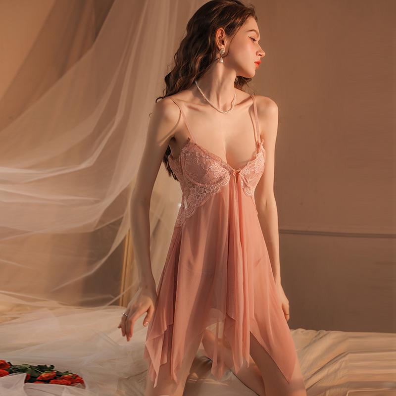 

Комплект нижнего белья плюс сайз, камисоль пуш-ап для маленькой груди - быстросъемный, сексуальный и соблазнительный ночной комплект One Size (40-65 kg)