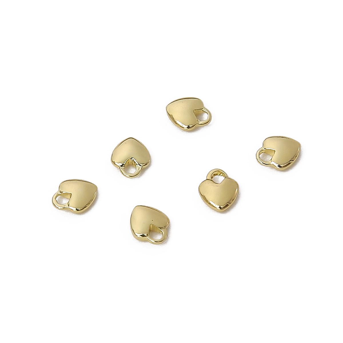 

10 шт медный изогнутый одиночный подвесной маленький кулон «Любовь» для изготовления ювелирных изделий своими руками, аксессуары для рукоделия 6x7mm 10pcs