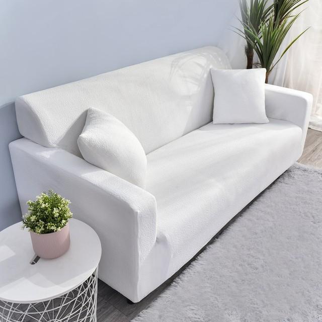 Elastic Bubble Seersucker Sofa Cover Full Cover For L Shape Corner Sofa High Quality Durable