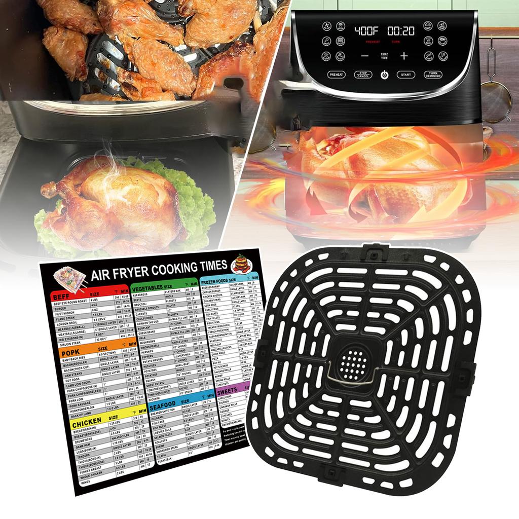 Multifunksjonell Airfryer Grillplate Airfryer Kokebrett Airfryer Bakeformer Airfryer Tilbehør til Airfryer