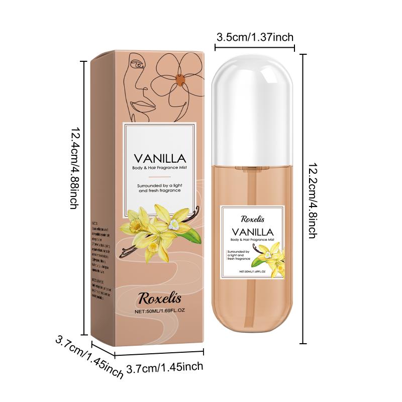 Vanilla Hair and Body Mist for Women Men 60ml Long Lasting Scent Perfect Gift for Any Occasion