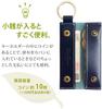 Dom Teporna Leather Keychain with Coin Purse, Genuine Italian Leather, Mini Wallet, Cowhide Leather Key Charm, Key Case, Red