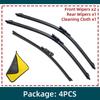 Car Windshield Wiper Blades Fit For BMW X1 E84 Rear Wiper Blades Soft Rubber Auto Front Windscreen