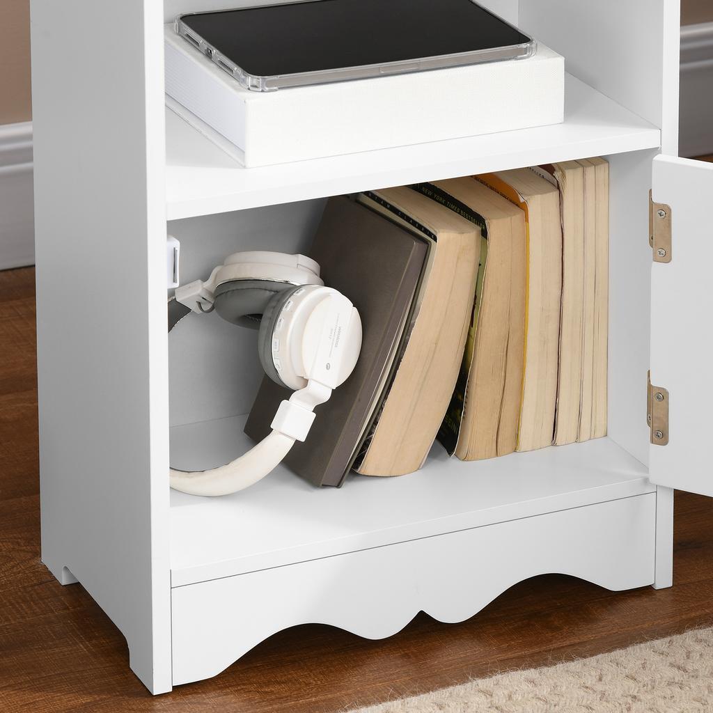Podlahová skříňka a skříňka 2 police dveře v bílé MDF Koupelna MDF 40Š x 23H x 80V cm Bílá