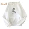Felpa con cappuccio unisex autunno inverno polsino orlo elastico ampia tasca applicata spessa felpata ampia tinta unita stampata cappuccio coulisse coppia top