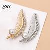 Durable Feather Accessory Faux Pearl Rhinestone Brooch, Men Women Lapel Pin, Fashion Brooch Sweater Cardigan Coat Business Suit Clothing Jewelry