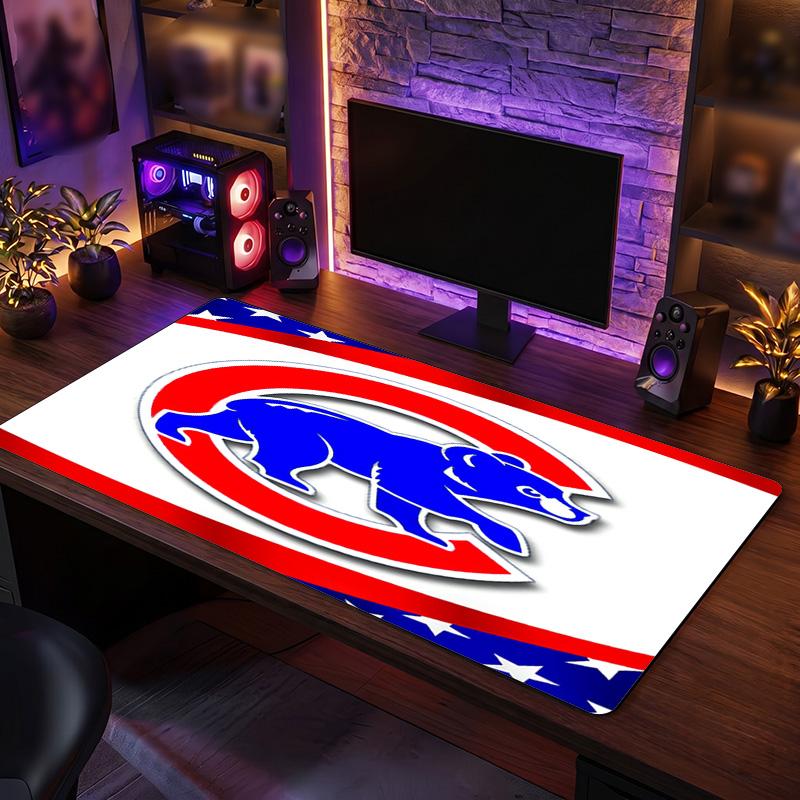 Chicago Cubs Pattern Mousepad Anti?Slip Rubber Desk Pad For Gaming Working Desktop Decoration
