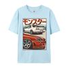 Car Print Tshirt Japan Drift T Shirt Graphic Pure Cotton Round Neck Unisex T Shirt Cool Tees Summer Autumn Wholesale