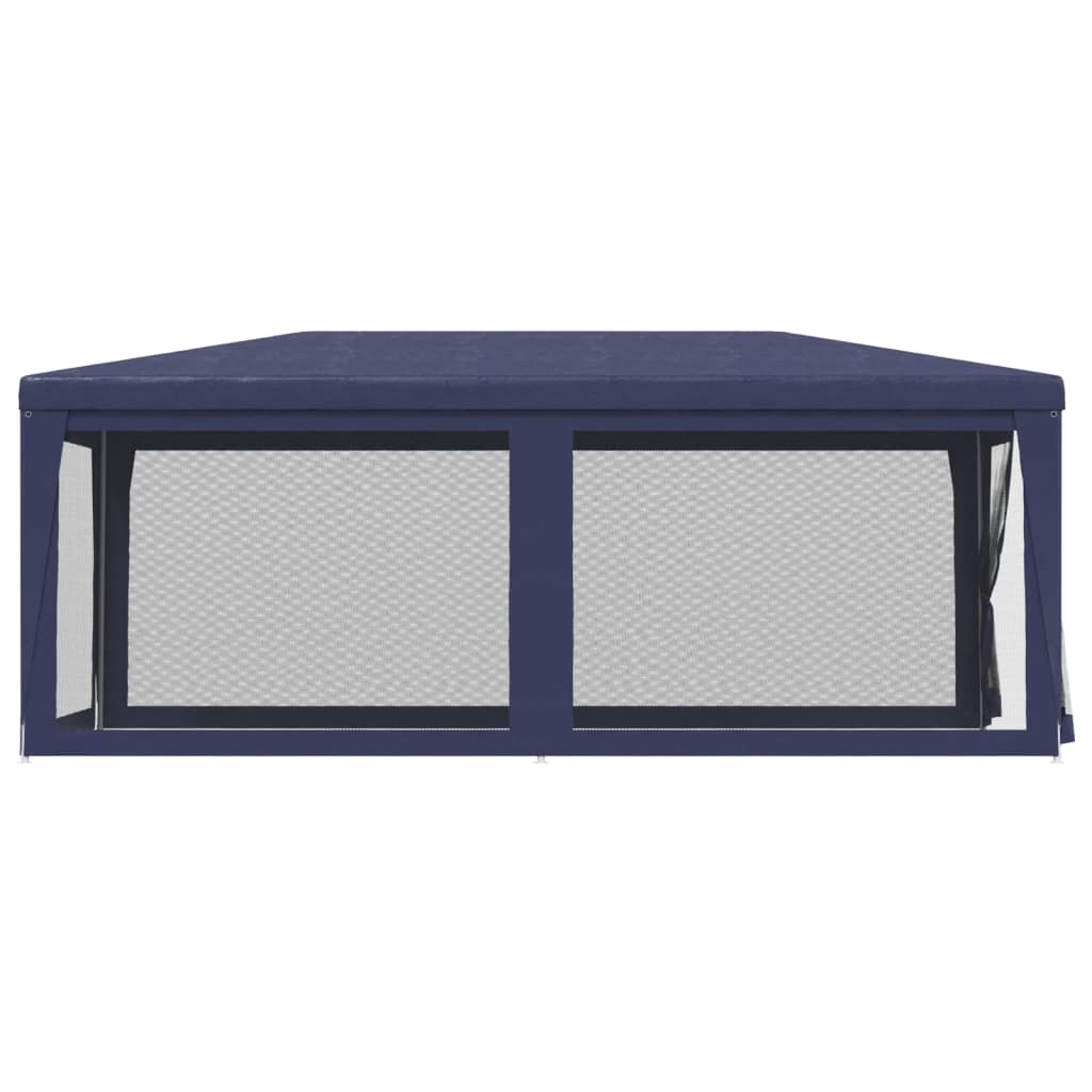 Vidaxl Namiot Imprezowy Z 6 Ścianami Z Siatki, Niebieski, 3X6 M, Hdpe