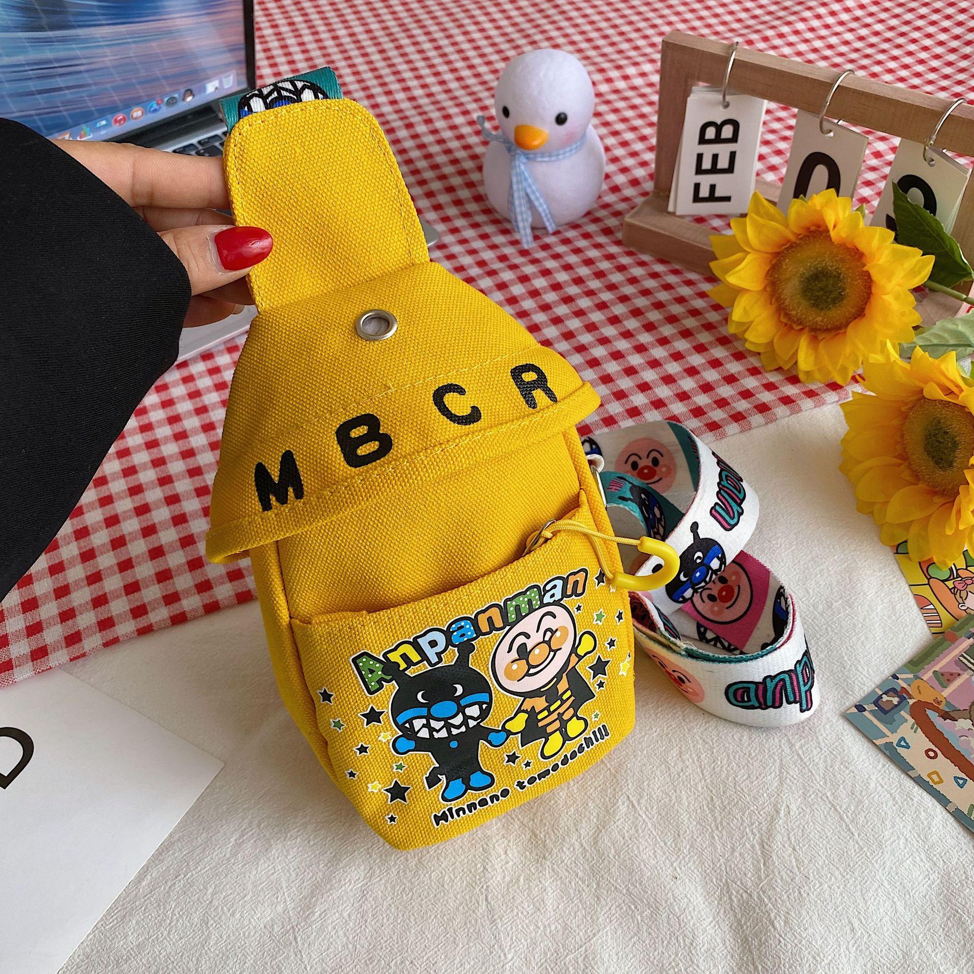 

Children s small satchel new trendy fashion student canvas breast bag broadband shoulder bag messenger bag