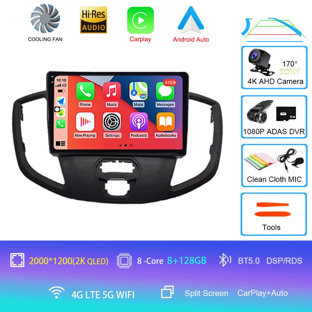 Android 14 Car Radio For Ford Transit 2015 - 2018 Multimedia Video Player Navigation GPS Carplay Android Auto 5G WIFI DSP BT5.0