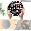 2D Flat, 1pc 7.87x7.87in Round Aluminum Sign, "All Gave Some Some Gave All" Veteran Memorial Plaque, US Flag Soldier Silhouette Design, Metal Wall