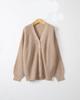 Women's Single-Breasted Knit Cardigan - Loose-Fit Autumn/Winter Style