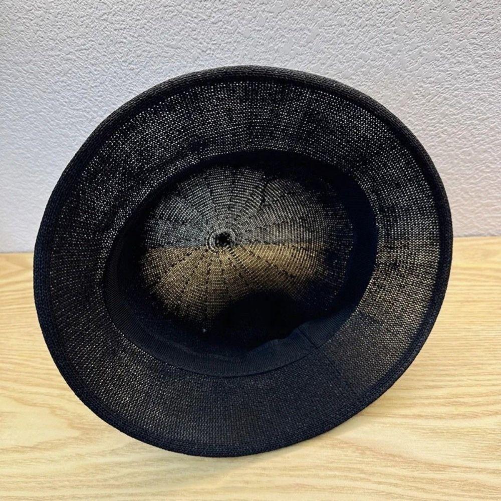 Rolled Edge Women Bucket Hat Knitted Sun Hat Fashion Big Brim Hat Outdoor Beach Vacation Wear