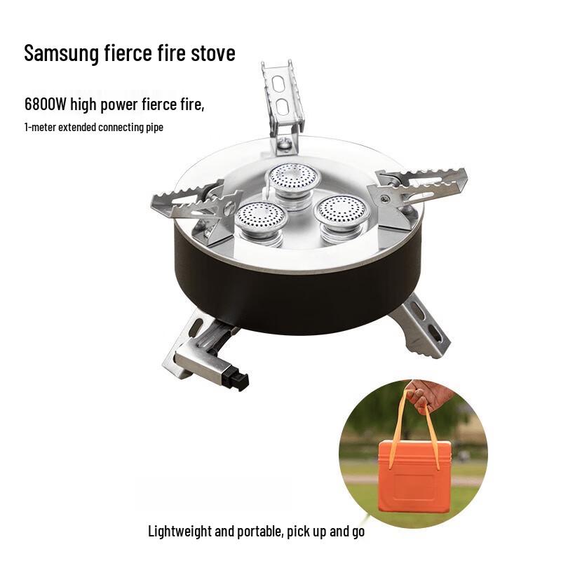 Portable Outdoor Three-Burner Gas Stove Size 1